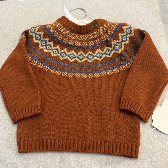 Edgehill Collection  Long Sleeve Round Neck Sweater & Pull-On Pants Set - Picture 5 of 14